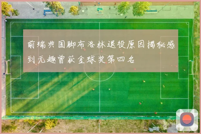 前瑞典国脚布洛林退役原因揭秘感到无趣曾获金球奖第四名